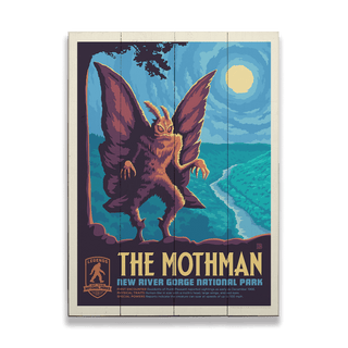 Mothman: Whisperer in the Woods - Wood & Metal Wall Art Wood & Metal Wall Art Anderson Design Group