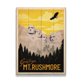 Mount Rushmore: Eagle's View - Wood & Metal Wall Art Wood & Metal Wall Art Anderson Design Group