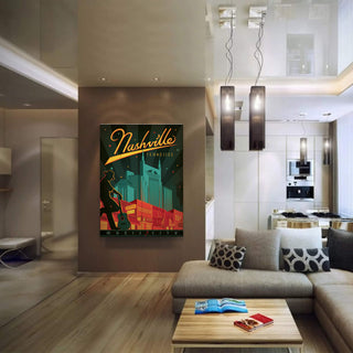 Nashville: Music City - Wood & Metal Wall Art Wood & Metal Wall Art Anderson Design Group