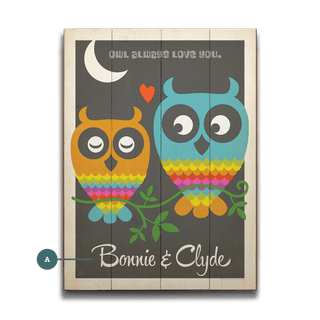 Owl Always Love You - Wood & Metal Wall Art Wood & Metal Wall Art Anderson Design Group Wood 9" x 12"