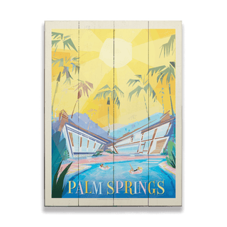 Palm Springs: Mod Pool - Wood & Metal Wall Art Wood & Metal Wall Art Anderson Design Group