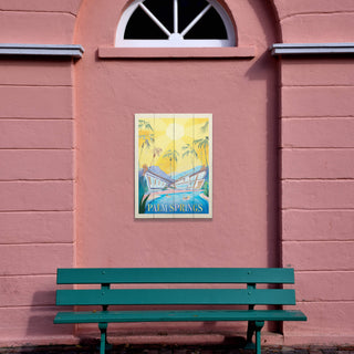 Palm Springs: Mod Pool - Wood & Metal Wall Art Wood & Metal Wall Art Anderson Design Group