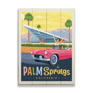 Palm Springs: Mid-Century Cruising - Wood & Metal Wall Art Wood & Metal Wall Art Anderson Design Group