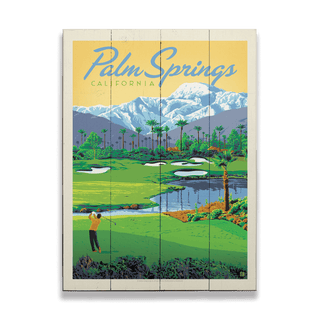 Palm Springs: Tee Time - Wood & Metal Wall Art Wood & Metal Wall Art Anderson Design Group