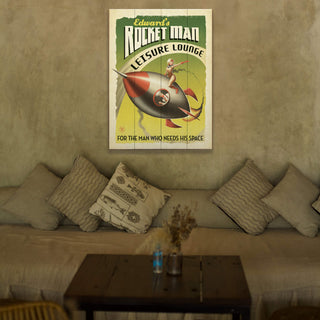 Rocket Man Leisure Lounge - Wood & Metal Wall Art Wood & Metal Wall Art Anderson Design Group