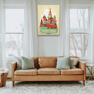 Moscow, Russia - Wood & Metal Wall Art Wood & Metal Wall Art Anderson Design Group