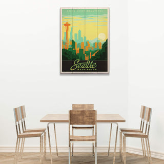 Seattle Skyline - Wood & Metal Wall Art Wood & Metal Wall Art Anderson Design Group