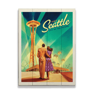 Seattle: Space Needle - Wood & Metal Wall Art Wood & Metal Wall Art Anderson Design Group
