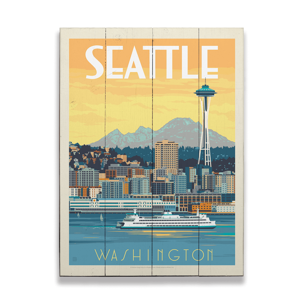 Seattle: Ferry - Wood & Metal Wall Art – Old Wood Signs Wholesale