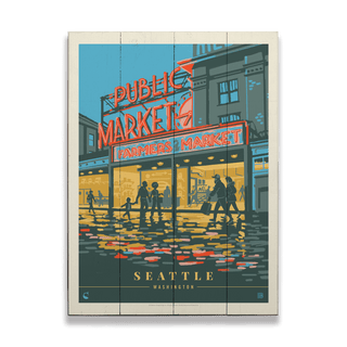 Seattle: Pike Place Market - Wood & Metal Wall Art Wood & Metal Wall Art Anderson Design Group