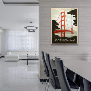 San Francisco Golden Gate Bridge - Wood & Metal Wall Art Wood & Metal Wall Art Anderson Design Group