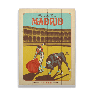 Plaza de Toros: Madrid - Wood & Metal Wall Art Wood & Metal Wall Art Anderson Design Group Wood 9" x 12"