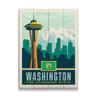 Washington: the Evergreen State - Wood & Metal Wall Art Wood & Metal Wall Art Anderson Design Group