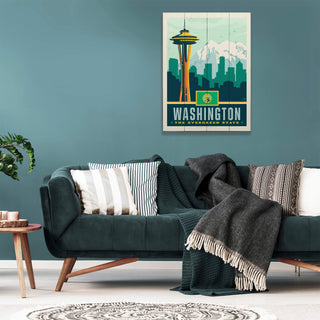 Washington: the Evergreen State - Wood & Metal Wall Art Wood & Metal Wall Art Anderson Design Group