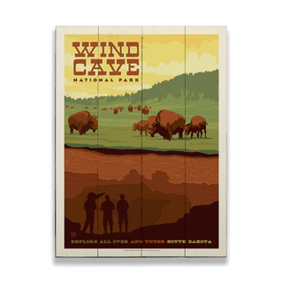 Wind Cave National Park - Wood & Metal Wall Art Wood & Metal Wall Art Anderson Design Group