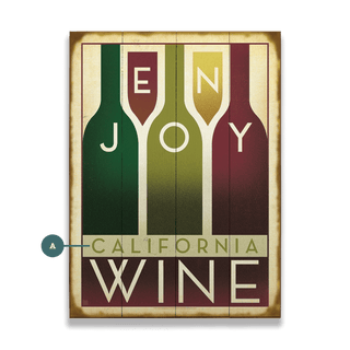Enjoy Wine - Wood & Metal Wall Art Wood & Metal Wall Art Anderson Design Group Wood 9" x 12"