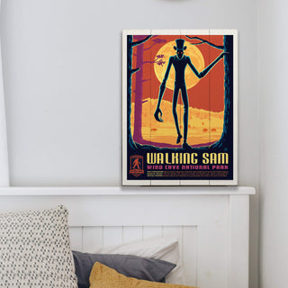 Walking Sam: The Sentinel of Sadness - Wood & Metal Wall Art Wood & Metal Wall Art Anderson Design Group