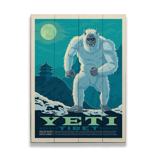 Yeti: The Snowbound Sentinel - Wood & Metal Wall Art Wood & Metal Wall Art Anderson Design Group