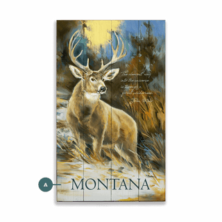 Woodland Buck - Wood & Metal Wall Art Wood & Metal Wall Art Marilynn Dwyer Mason Wood 14" x 24"