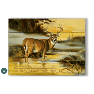 The Flathead Buck - Wood & Metal Wall Art Wood & Metal Wall Art Marilynn Dwyer Mason Wood 23" x 17"