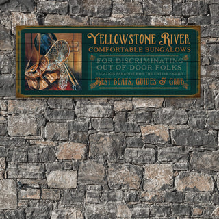 Yellowstone River Bungalows - Wood & Metal Wall Art Wood & Metal Wall Art Marilynn Dwyer Mason