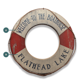 Life Preserver - Wood Wall Decor Shaped Wall Art Meissenburg Designs