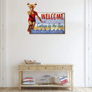 A Girl's Jump for Joy: Blonde - Wall Decor Shaped Wall Art Meissenburg Designs