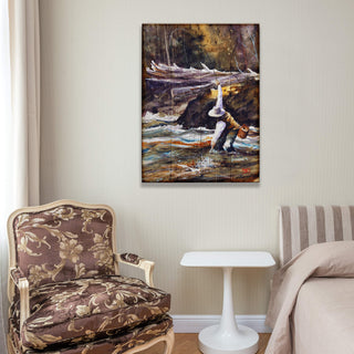 Almost In Hand: A Fly-Fishing Moment - Wood & Metal Wall Art Wood & Metal Wall Art Dean Crouser
