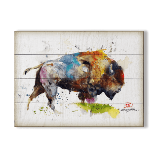 Full Spectrum Bison - Wood & Metal Wall Art Wood & Metal Wall Art Dean Crouser Wood 12" x 9"