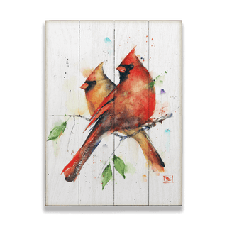 Cardinal Pair - Wood & Metal Wall Art Wood & Metal Wall Art Dean Crouser Wood 9" x 12"