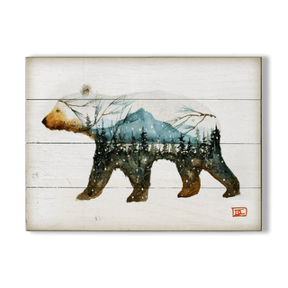 Forest Bear - Wood & Metal Wall Art Wood & Metal Wall Art Dean Crouser Wood 12" x 9"