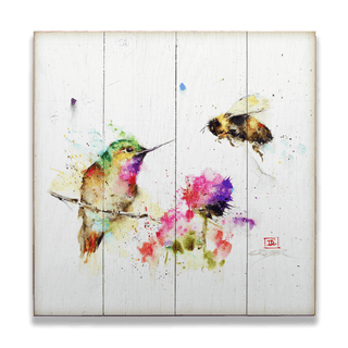Garden Visitors - Wood & Metal Wall Art Wood & Metal Wall Art Dean Crouser Wood 10.5" x 10.5"