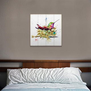 Hummer in a Nest - Wood & Metal Wall Art Wood & Metal Wall Art Dean Crouser