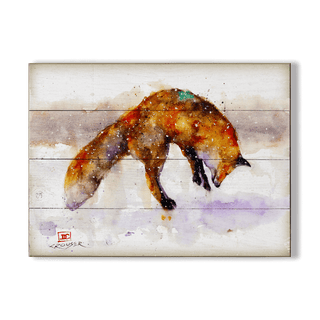 Jumping Fox - Wood & Metal Wall Art Wood & Metal Wall Art Dean Crouser Wood 12" x 9"