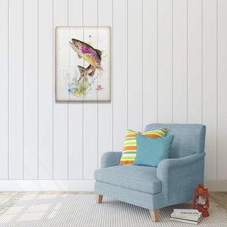 Jumping Trout - Wood & Metal Wall Art Wood & Metal Wall Art Dean Crouser