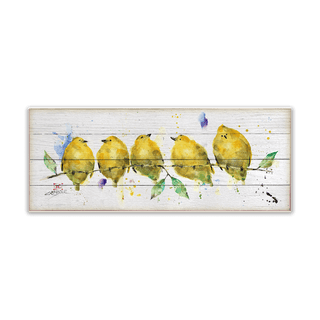 Lemon Birds - Wood & Metal Wall Art Wood & Metal Wall Art Dean Crouser Wood 16" x 7"