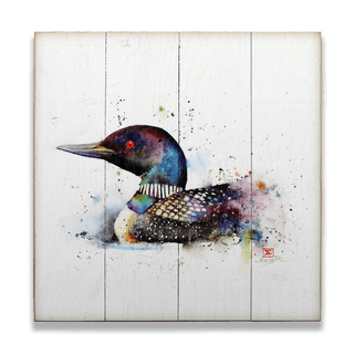 Loon on the Lake - Wood & Metal Wall Art Wood & Metal Wall Art Dean Crouser Wood 10.5" x 10.5"
