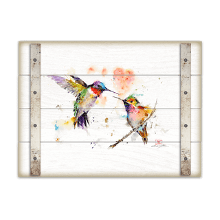 Lovebirds - Wood Plank Wall Art Wood & Metal Wall Art Dean Crouser