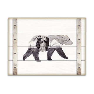 Mama Bear and Cubs - Wood Plank Wall Art Wood & Metal Wall Art Dean Crouser