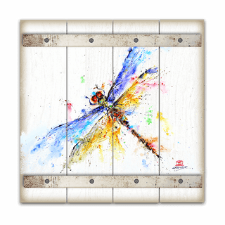 Pond Dragonfly - Wood Plank Wall Art Wood & Metal Wall Art Dean Crouser