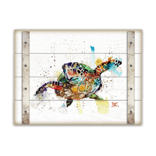 Sea Turtle - Wood Plank Wall Art Wood & Metal Wall Art Dean Crouser