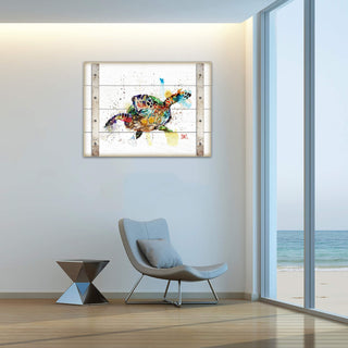 Sea Turtle - Wood Plank Wall Art Wood & Metal Wall Art Dean Crouser