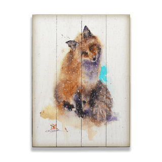 Winter Fox - Wood & Metal Wall Art Wood & Metal Wall Art Dean Crouser Wood 9" x 12"
