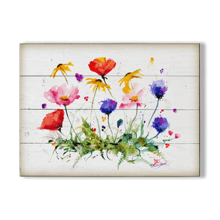 Wildflowers - Wood & Metal Wall Art Wood & Metal Wall Art Dean Crouser Wood 12" x 9"