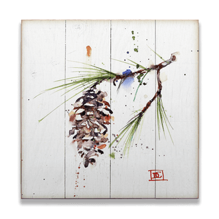 White Pine Cone - Wood & Metal Wall Art Wood & Metal Wall Art Dean Crouser Wood 10.5" x 10.5"