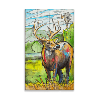 The Watchful Whitetail – Wood & Metal Wall Art Wood & Metal Wall Art Ed Anderson Wood 8" x 14"