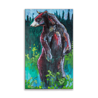 Bear Watching – Wood & Metal Wall Art Wood & Metal Wall Art Ed Anderson Wood 8" x 14"
