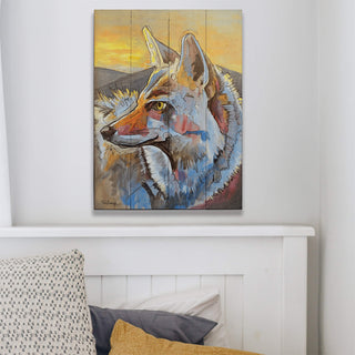 Wild and Free - Coyote in Profile - Wood & Metal Wall Art Wood & Metal Wall Art Ed Anderson