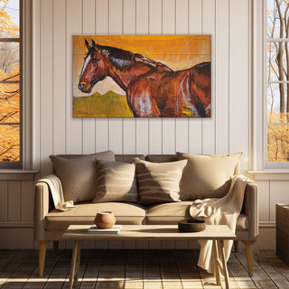 Horse in the Sunset Glow - Wood & Metal Wall Art Wood & Metal Wall Art Ed Anderson