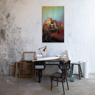 Bison Rendezvous - Wood & Metal Wall Art Wood & Metal Wall Art Ed Anderson
